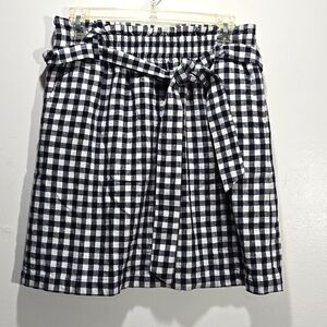 Blue White Gingham Skirt S
